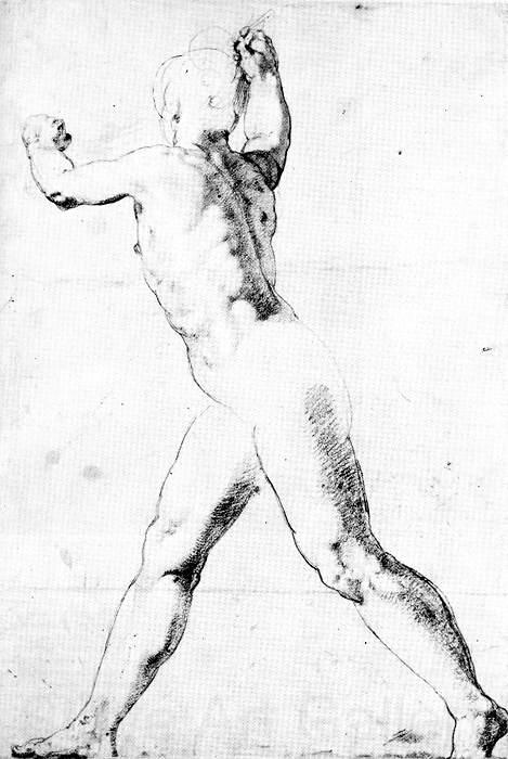 ZUCCARO  Taddeo Study of a Male Nude Spain oil painting art